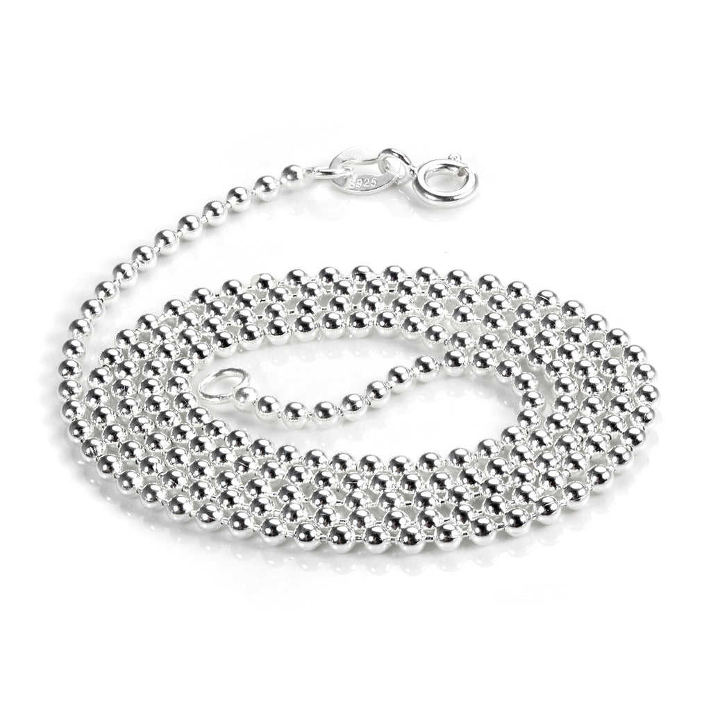 Sterling Silver 2mm Bead Chain