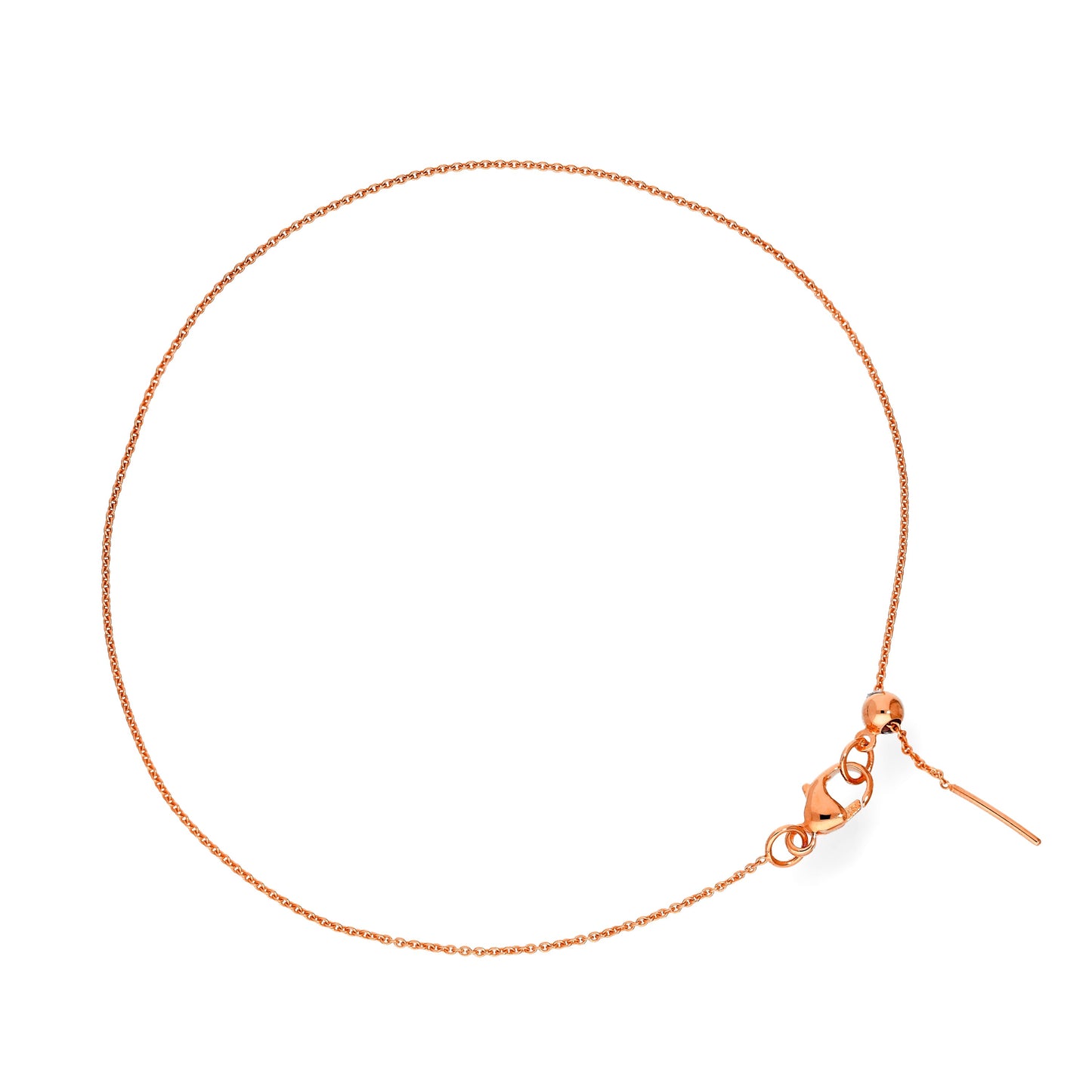 9ct Rose Gold Adjustable 7.5 Inch Bracelet