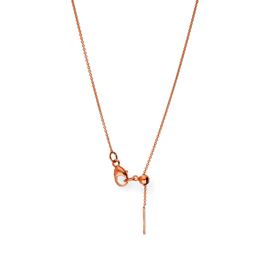 9ct Rose Gold Adjustable Choker to 17.5 Inch Fine Necklace