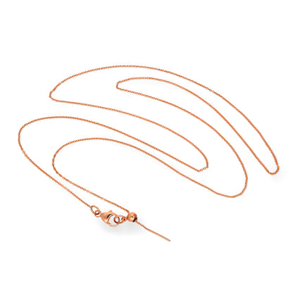 9ct Rose Gold Adjustable Choker to 17.5 Inch Fine Necklace