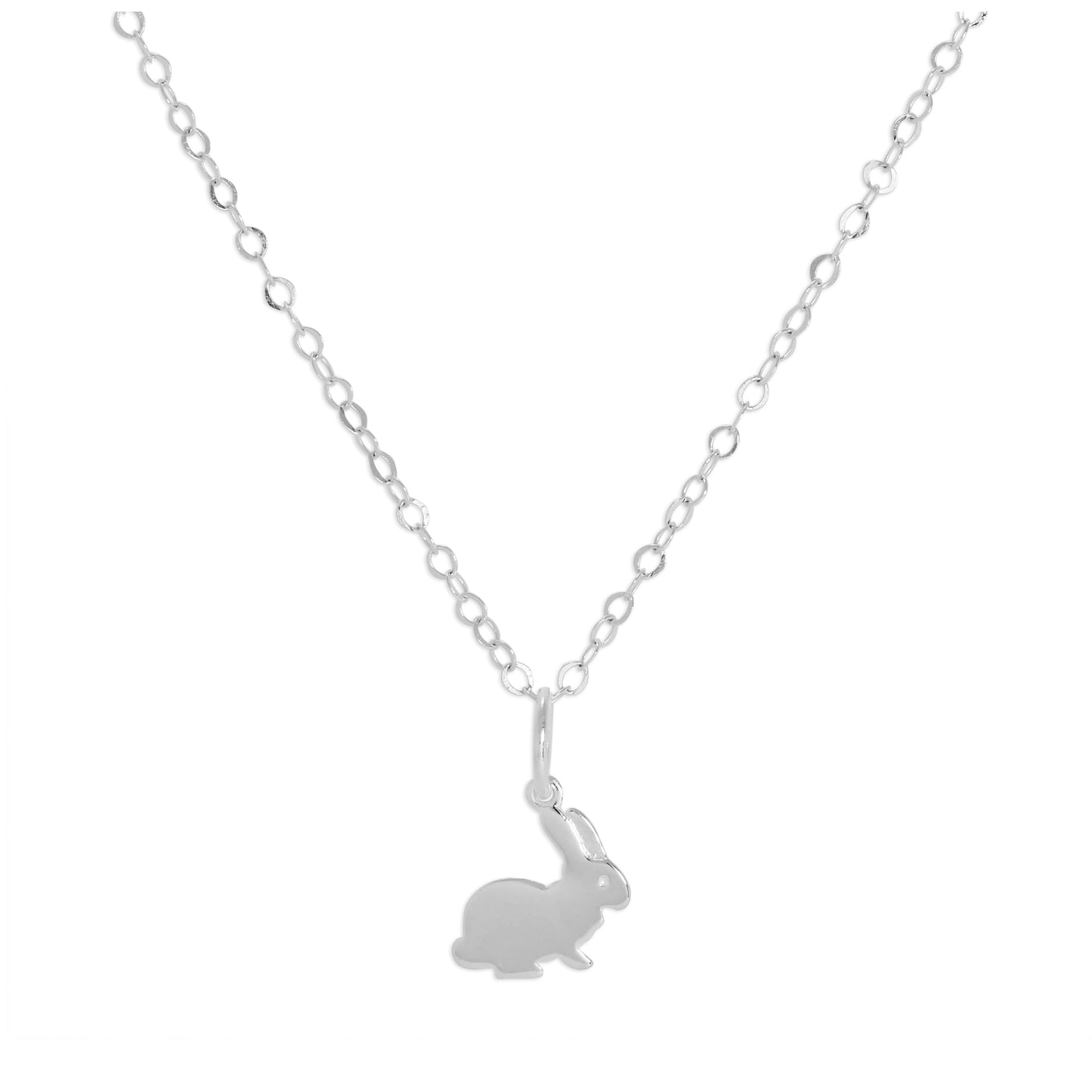 Sterling Silver Rabbit Pendant Necklace