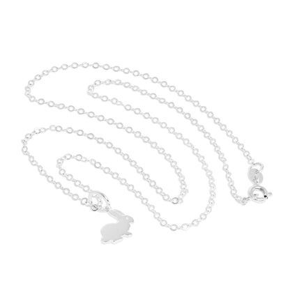 Sterling Silver Rabbit Pendant Necklace