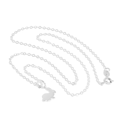 Sterling Silver Rabbit Pendant Necklace