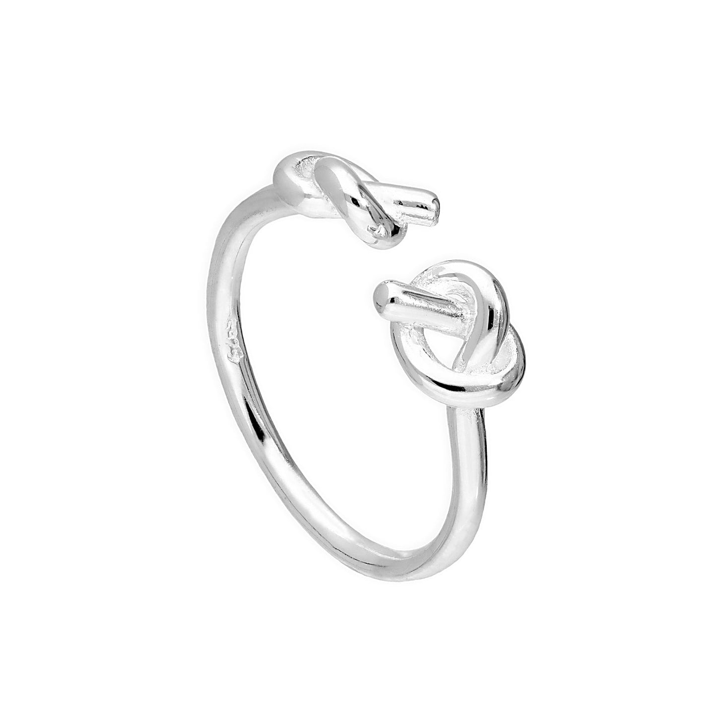 Sterling Silver Double Heart Knots Toe Ring