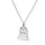 Sterling Silver Ghost Pendant Necklace 14 - 22 Inches