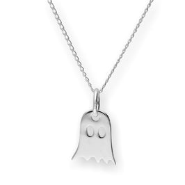 Sterling Silver Ghost Pendant Necklace 14 - 22 Inches