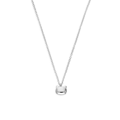 Sterling Silver Cats Head Necklace w 18 Inch Chain