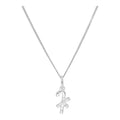 Sterling Silver Wrapped Candy Cane Pendant Necklace 14 - 32 Inches