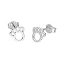 Sterling Silver Animal Pawprint Stud Earrings