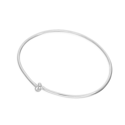 Sterling Silver Knot Small 58mm Bangle