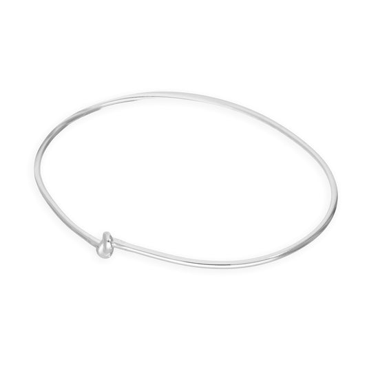 Sterling Silver Knot Large 69mm Bangle