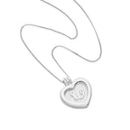 Small Sterling Silver Heart Floating Charm Locket on Chain 14 - 32 Inches