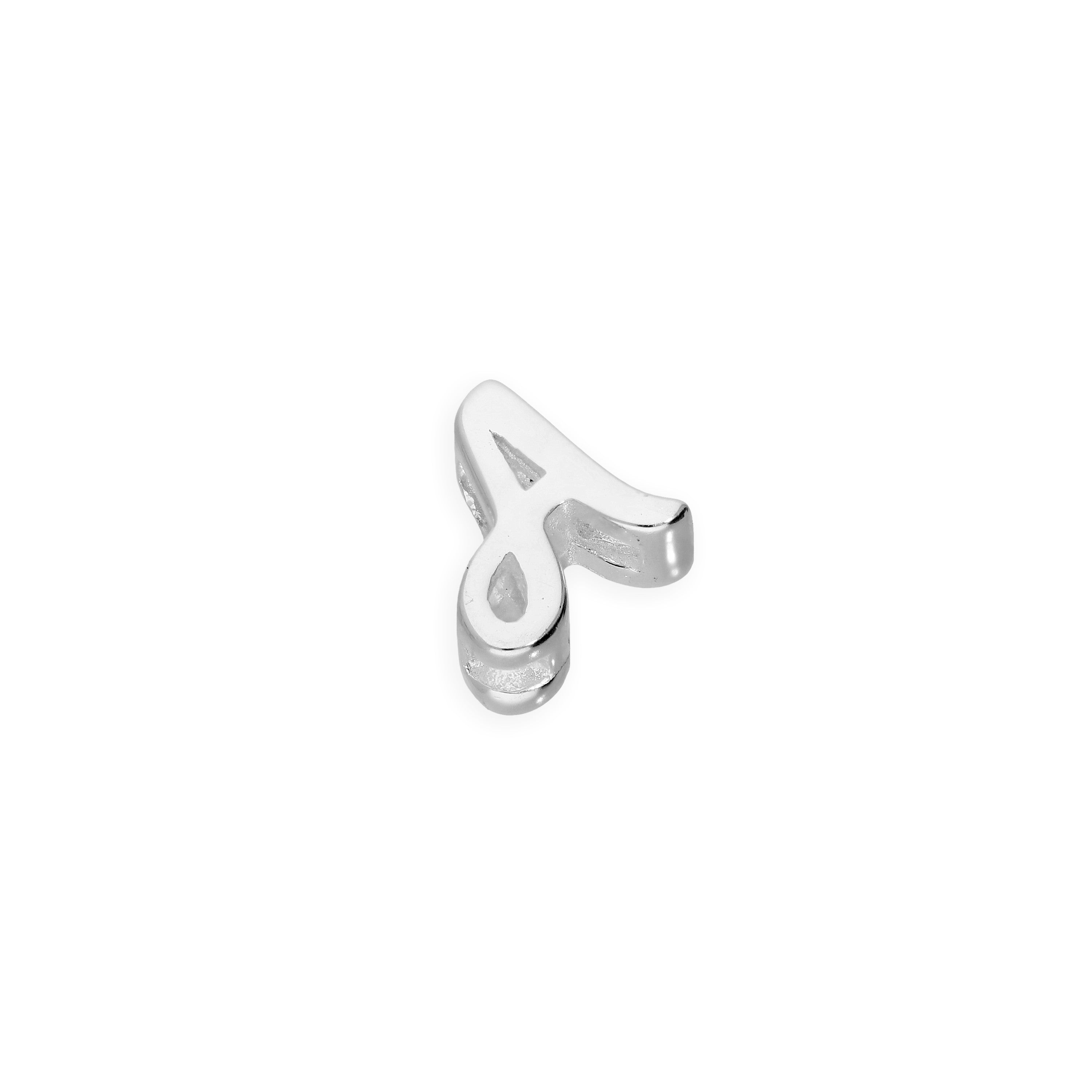 Sterling Silver Floating Fancy Calligraphy Script Letter Charms A - Z