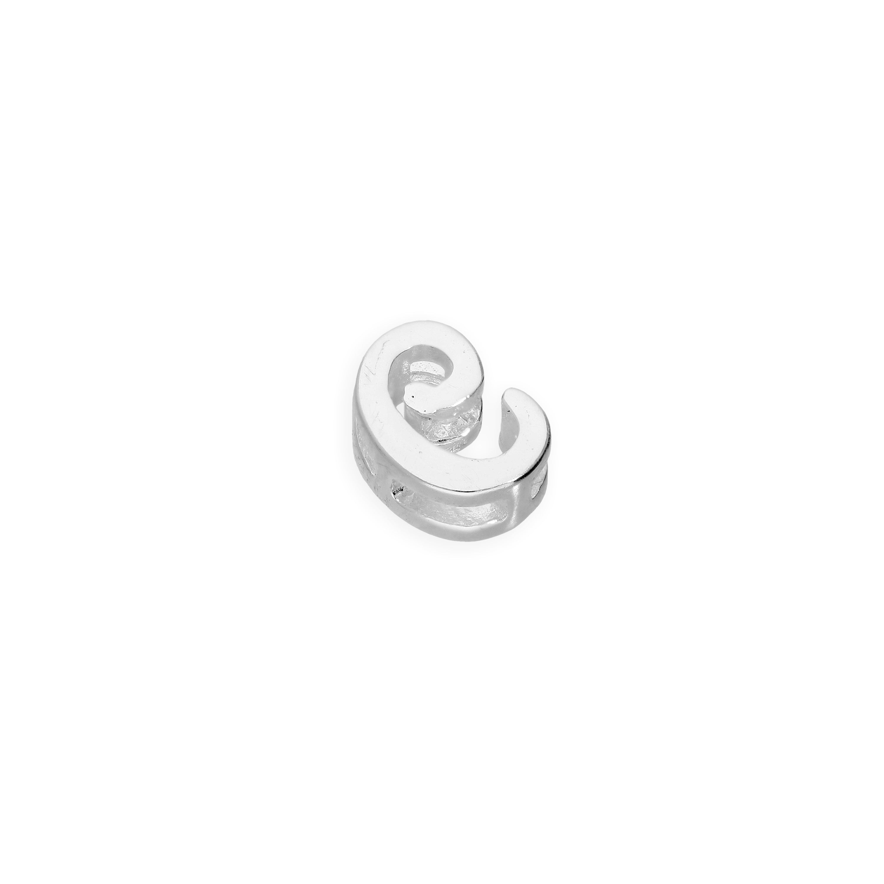 Sterling Silver Floating Fancy Calligraphy Script Letter Charms A - Z