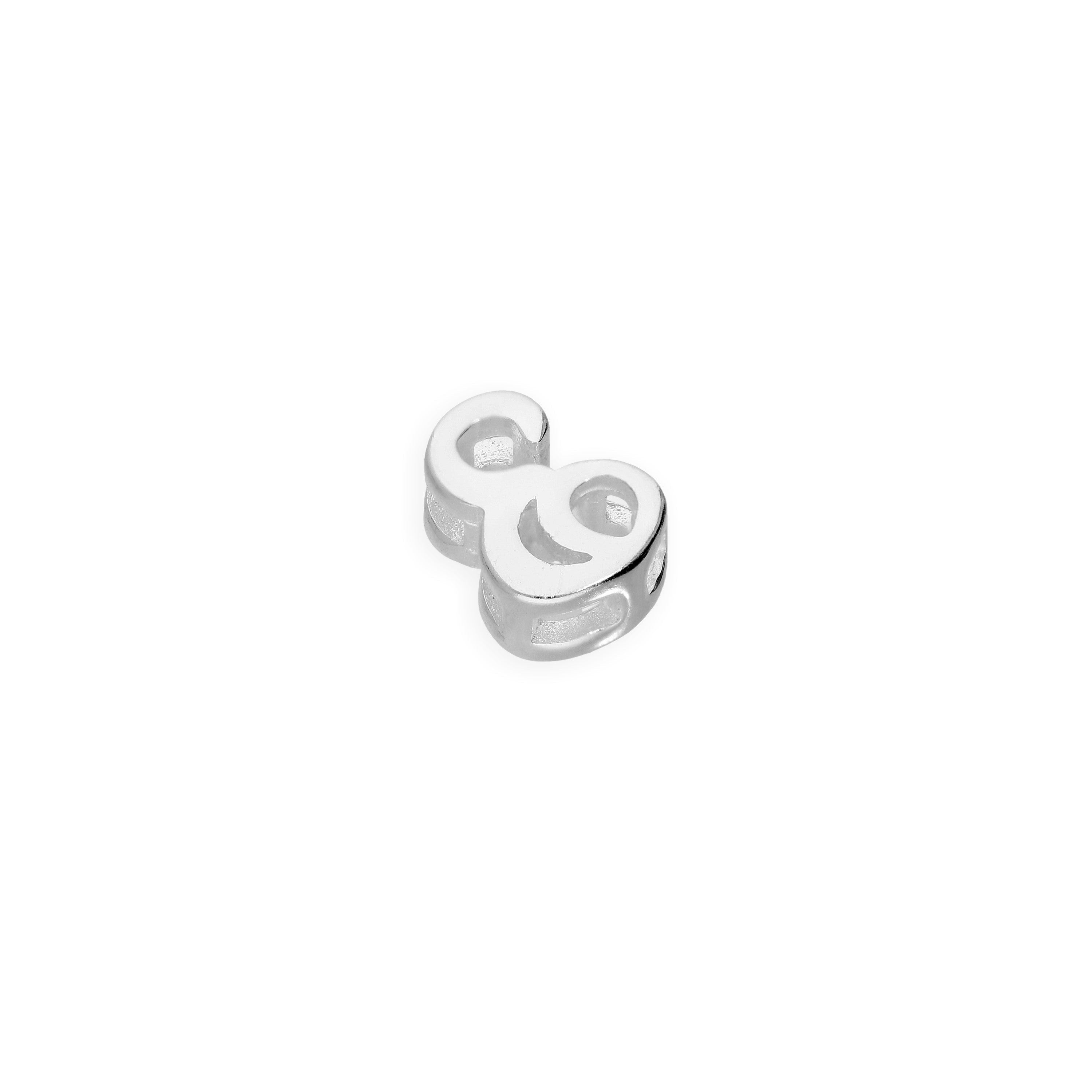 Sterling Silver Floating Fancy Calligraphy Script Letter Charms A - Z