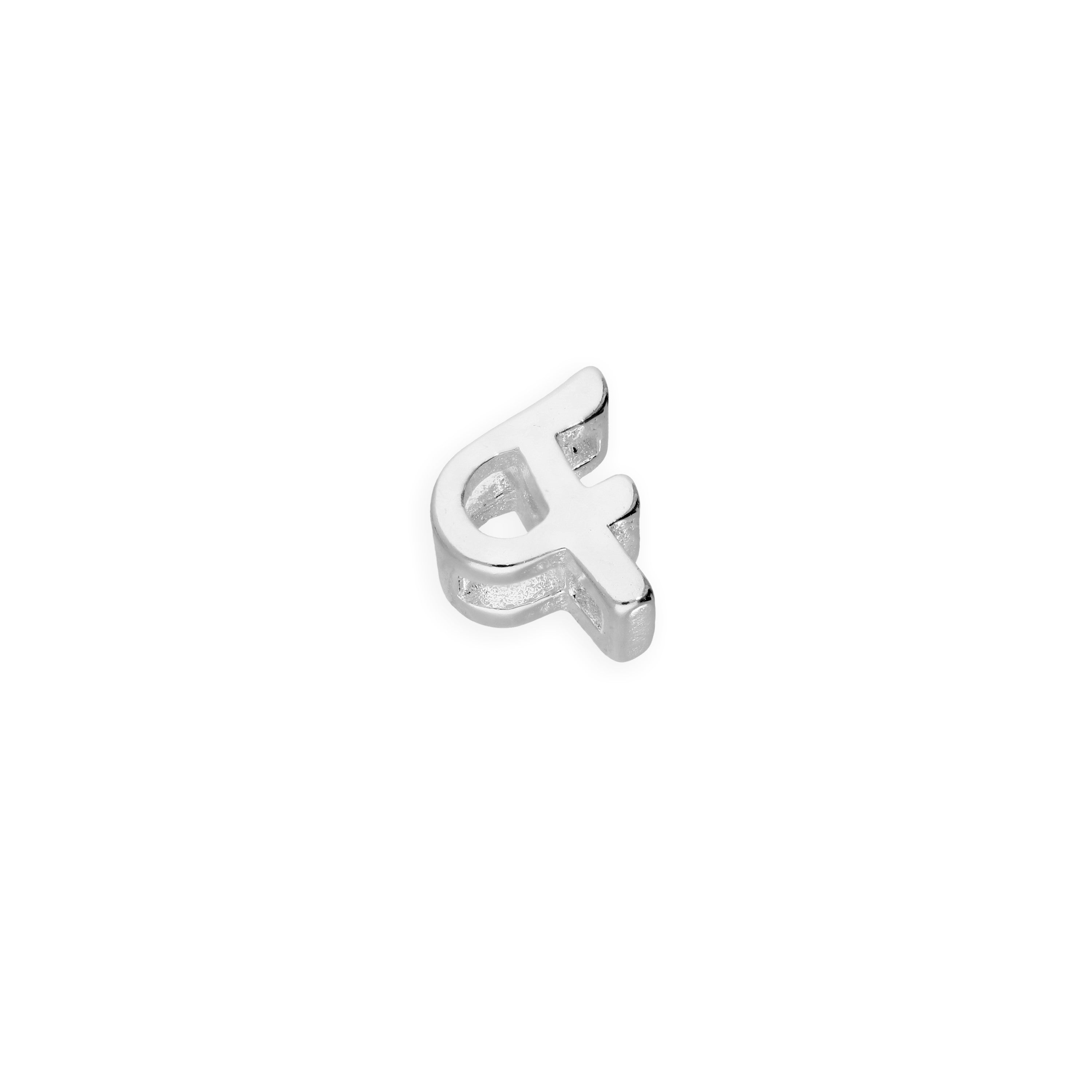 Sterling Silver Floating Fancy Calligraphy Script Letter Charms A - Z