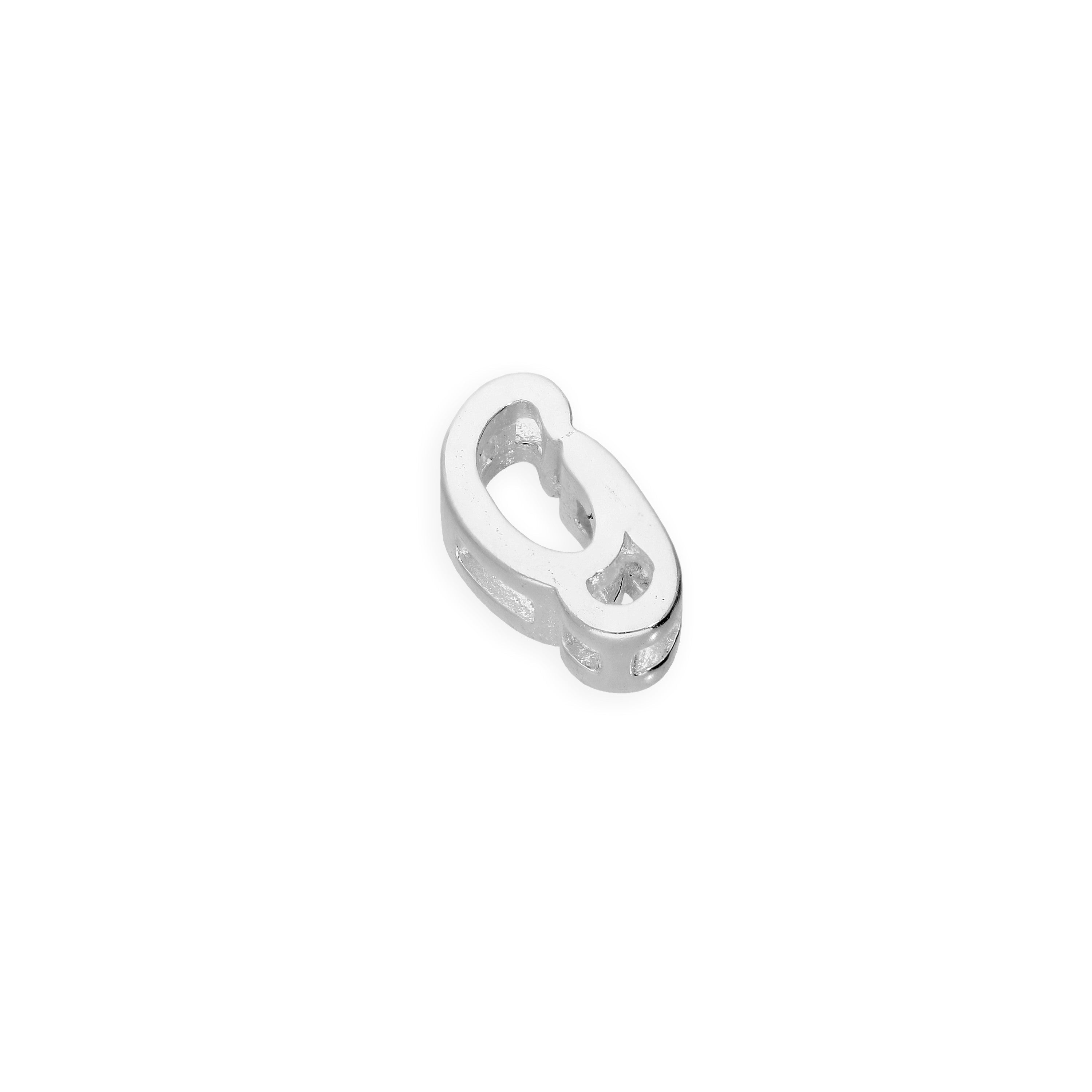 Sterling Silver Floating Fancy Calligraphy Script Letter Charms A - Z