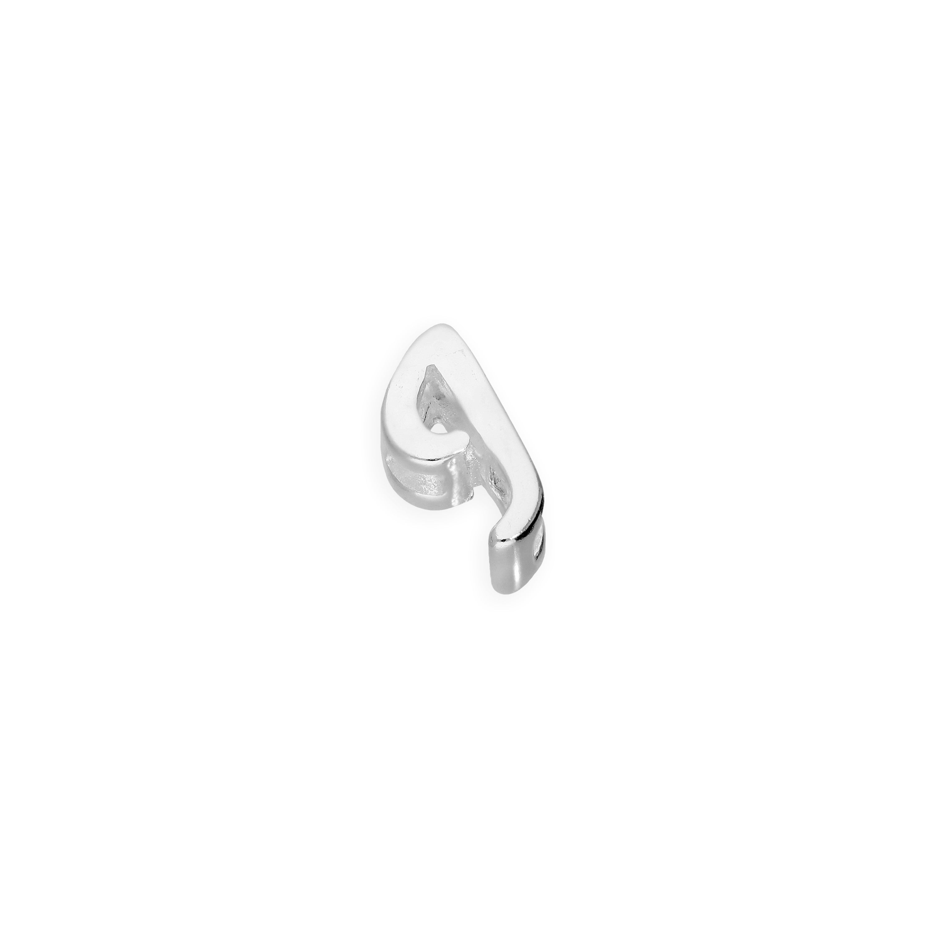 Sterling Silver Floating Fancy Calligraphy Script Letter Charms A - Z