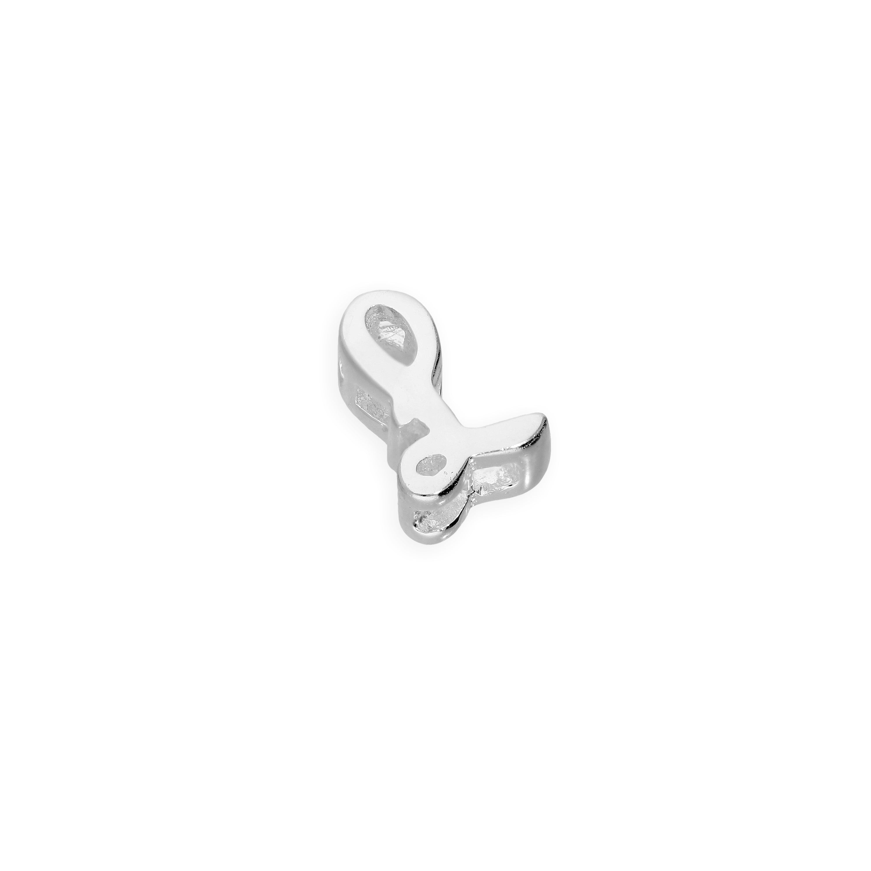 Sterling Silver Floating Fancy Calligraphy Script Letter Charms A - Z
