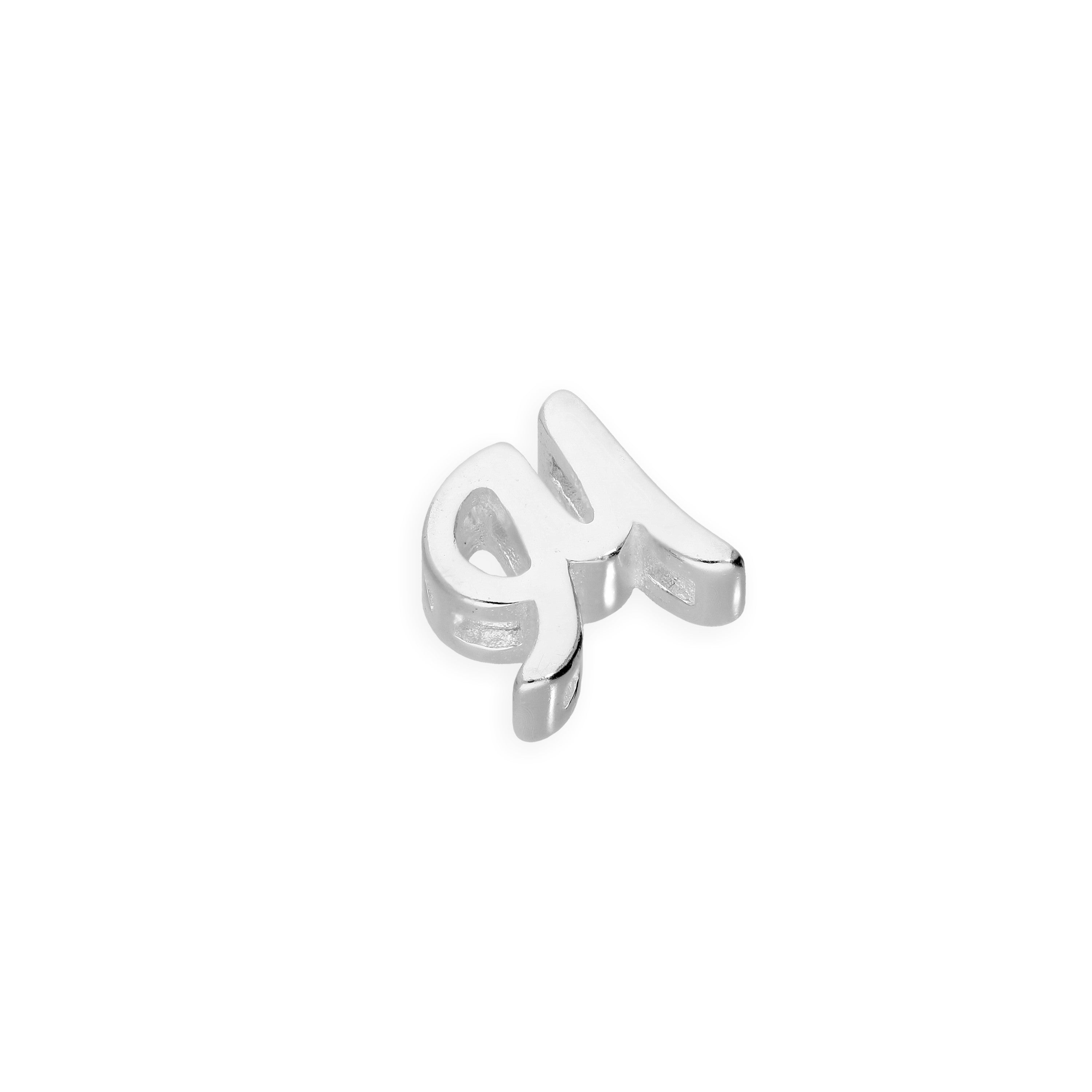 Sterling Silver Floating Fancy Calligraphy Script Letter Charms A - Z