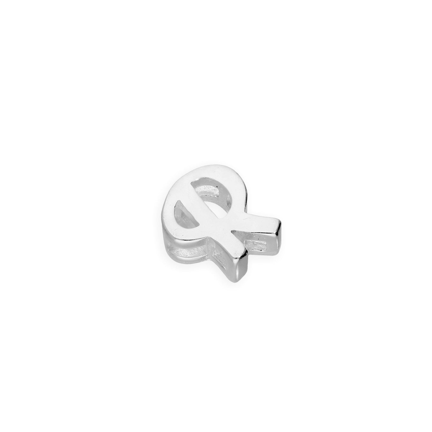 Sterling Silver Floating Fancy Calligraphy Script Letter Charms A - Z