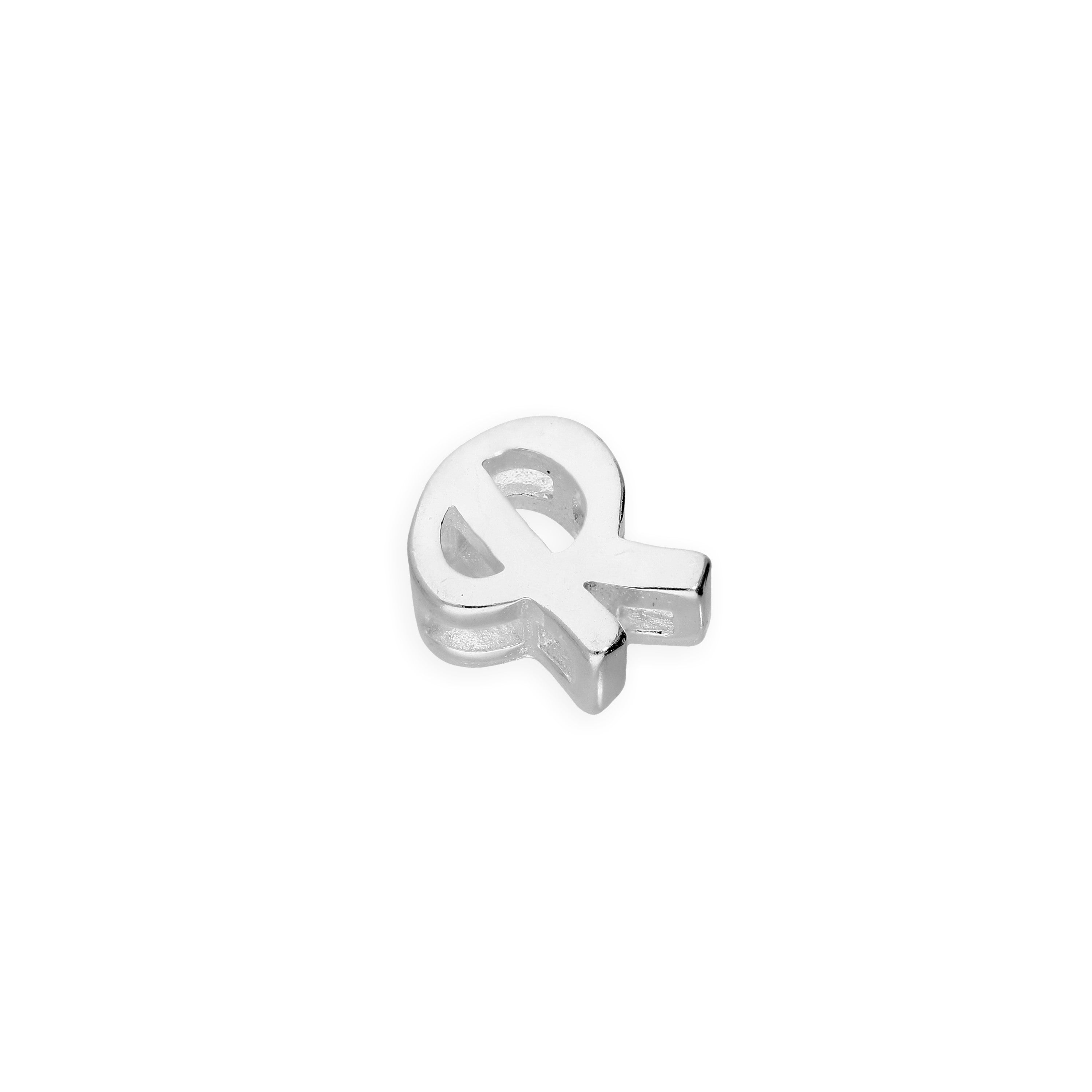 Sterling Silver Floating Fancy Calligraphy Script Letter Charms A - Z