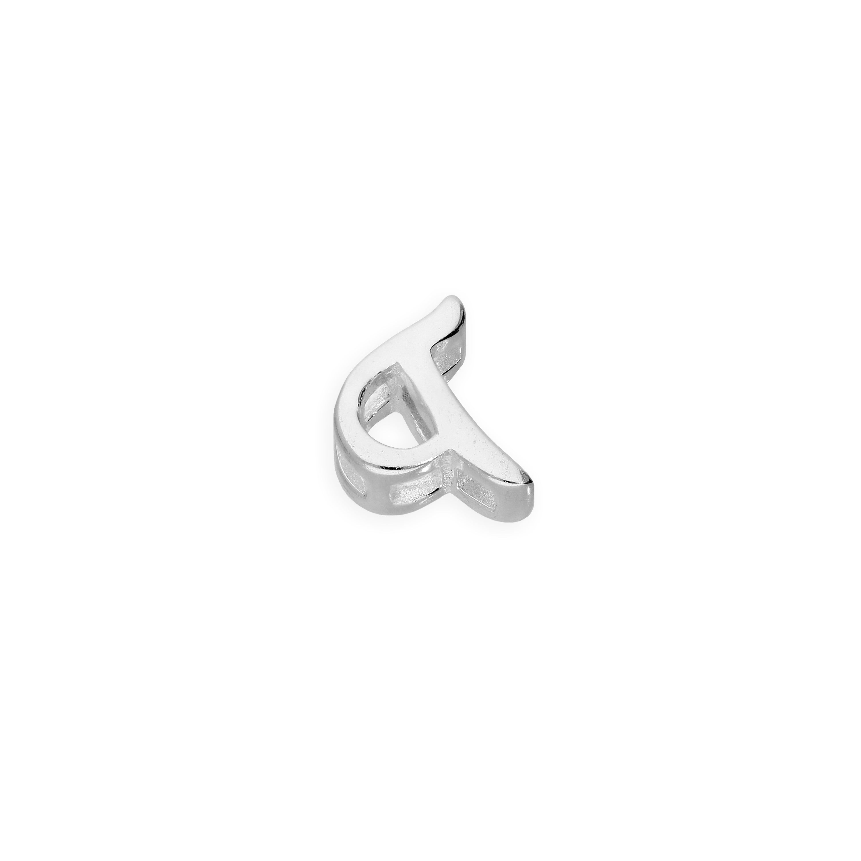 Sterling Silver Floating Fancy Calligraphy Script Letter Charms A - Z
