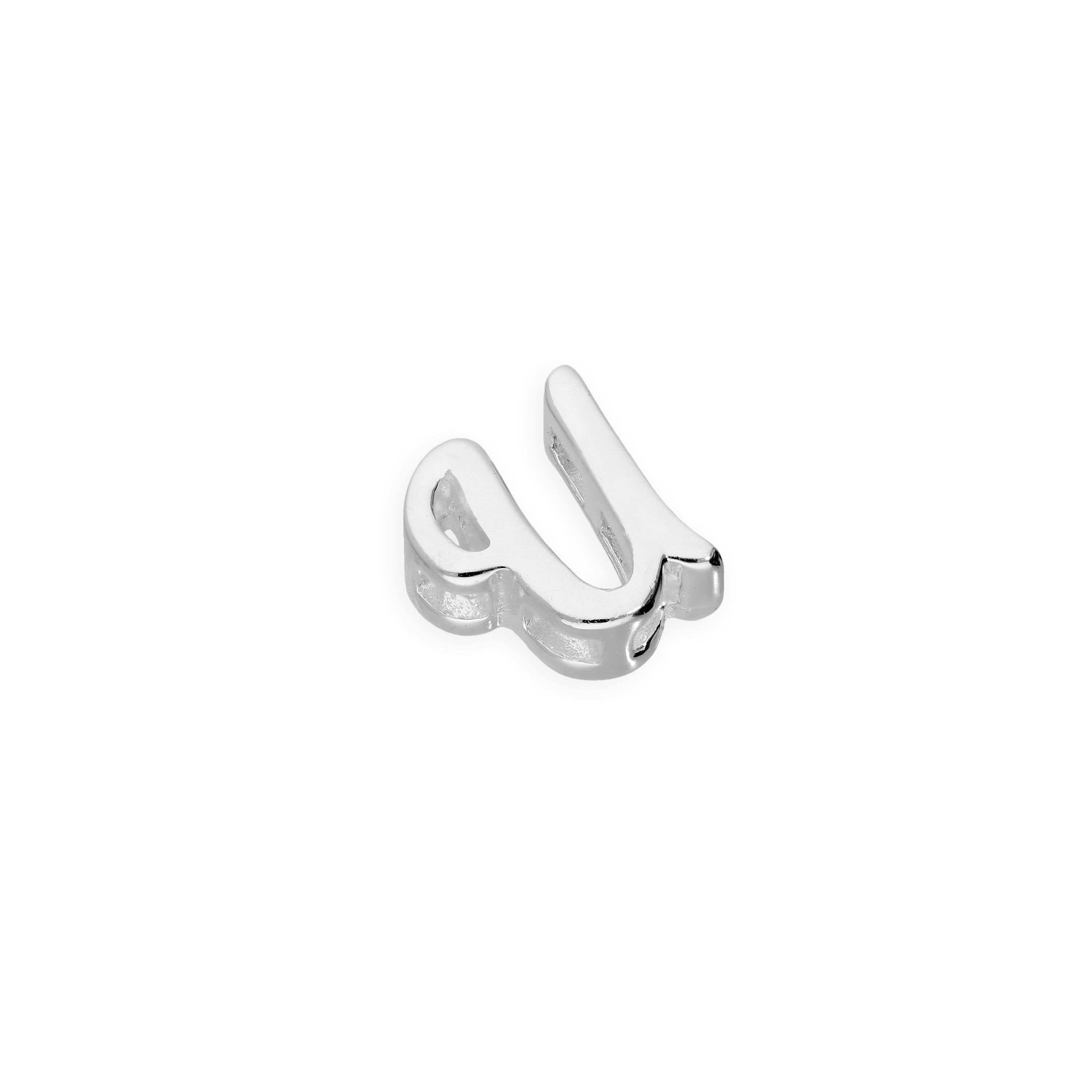 Sterling Silver Floating Fancy Calligraphy Script Letter Charms A - Z