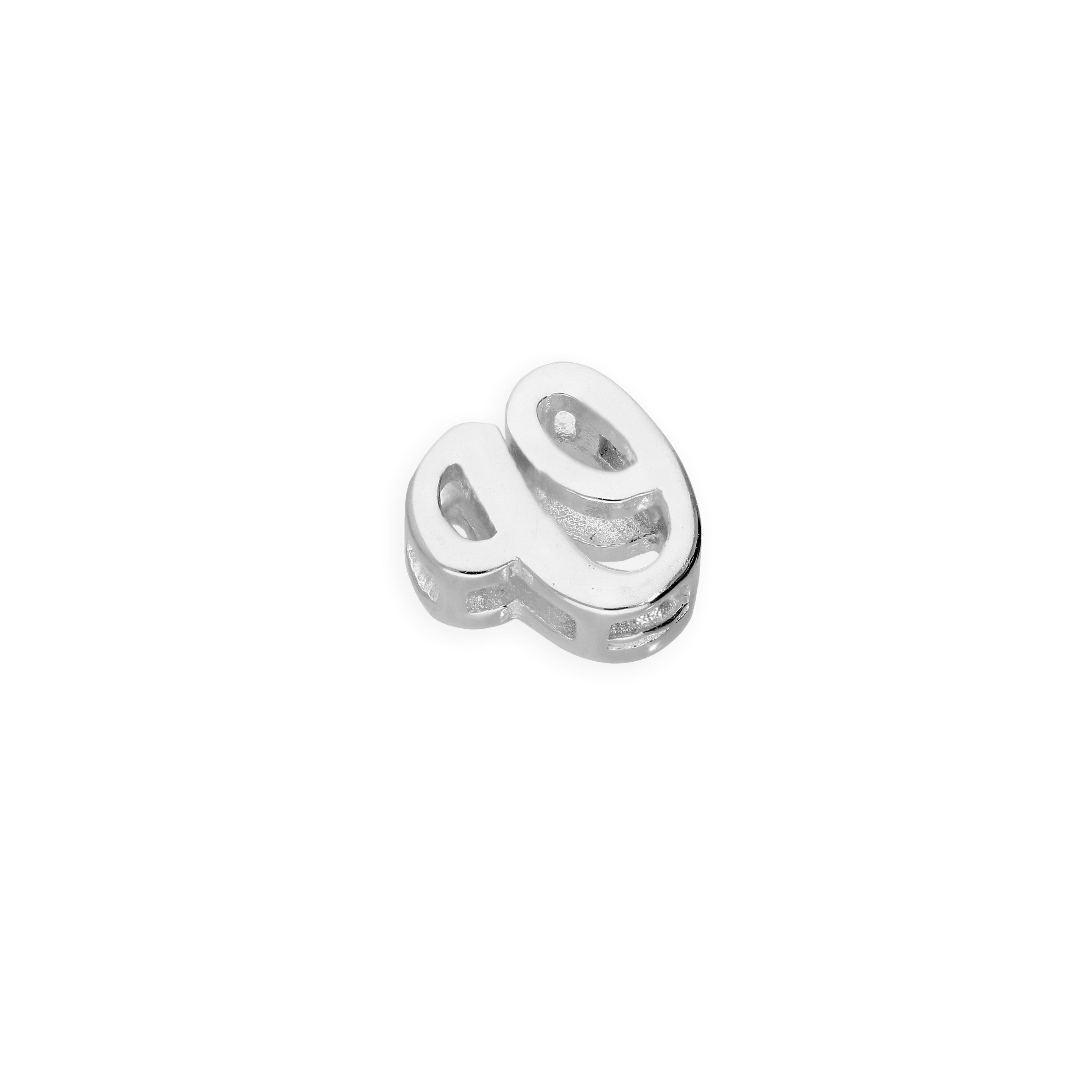 Sterling Silver Floating Fancy Calligraphy Script Letter Charms A - Z