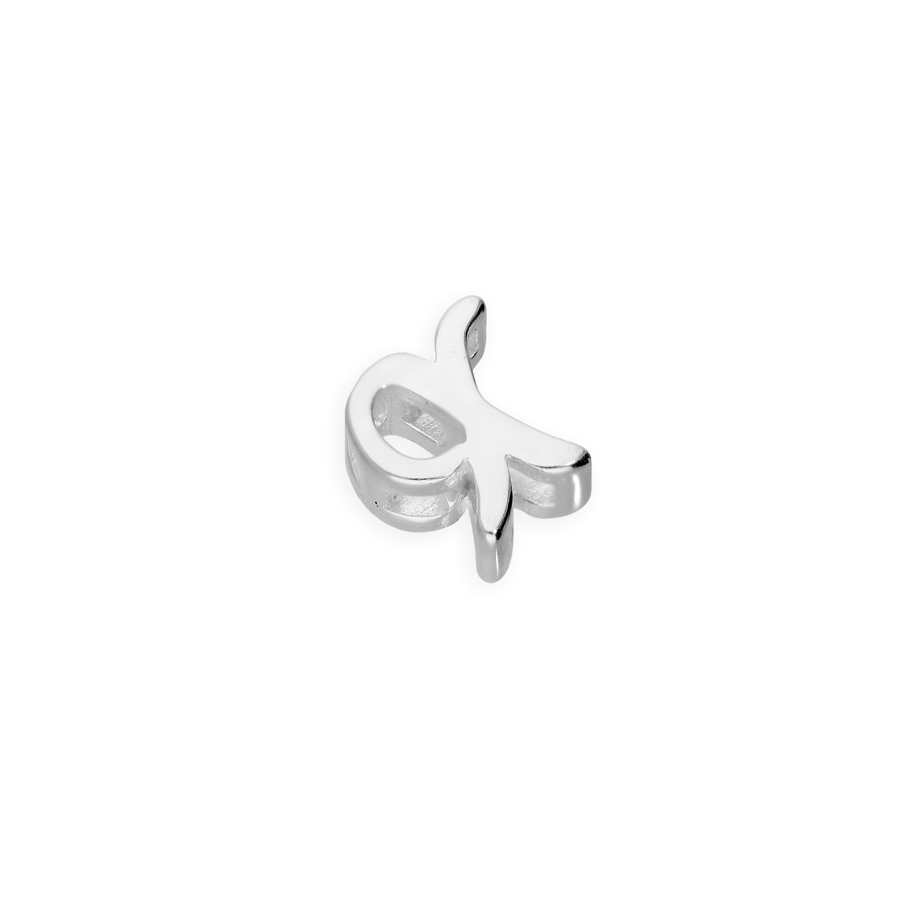 Sterling Silver Floating Fancy Calligraphy Script Letter Charms A - Z