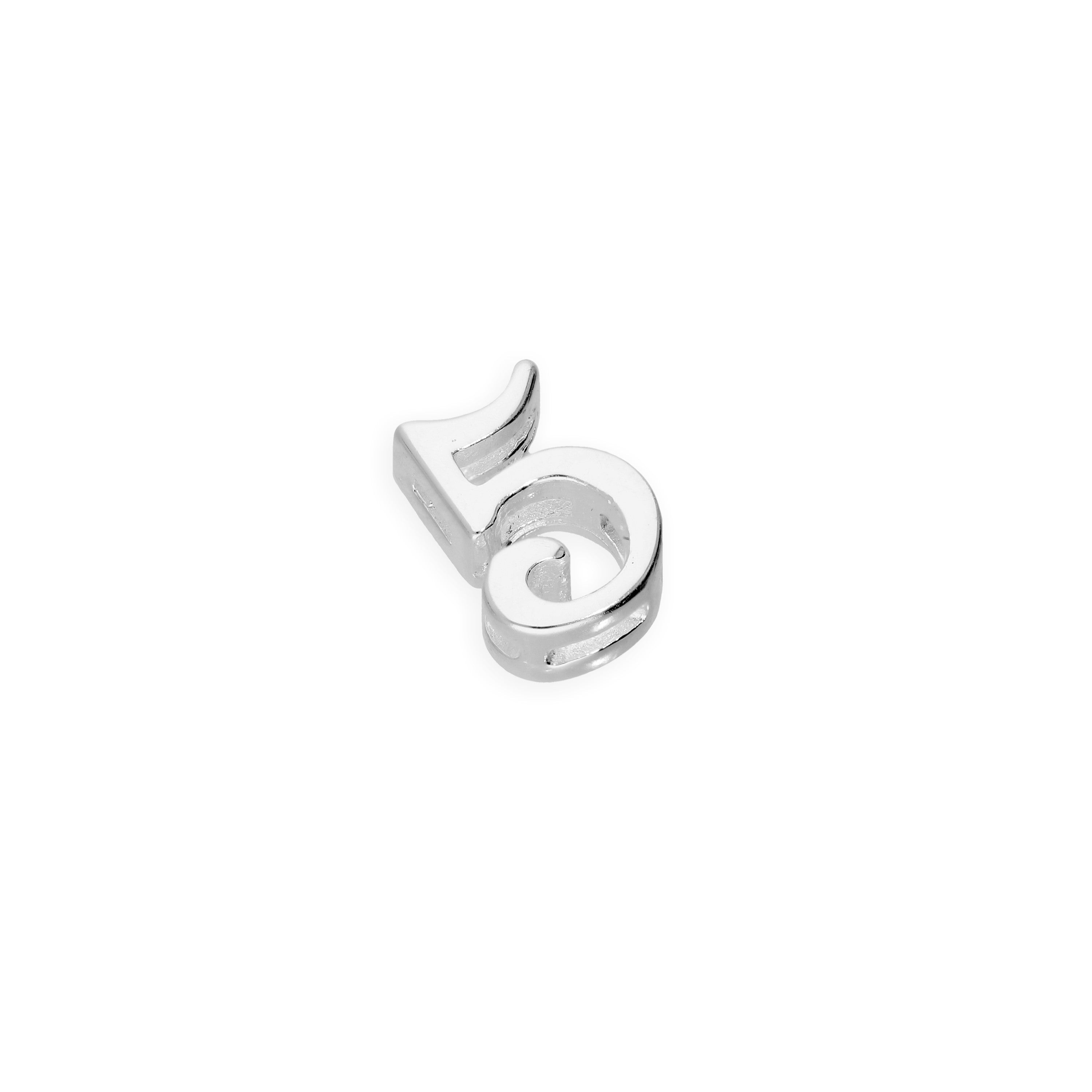 Sterling Silver Floating Birthday Number Charms 0 - 9