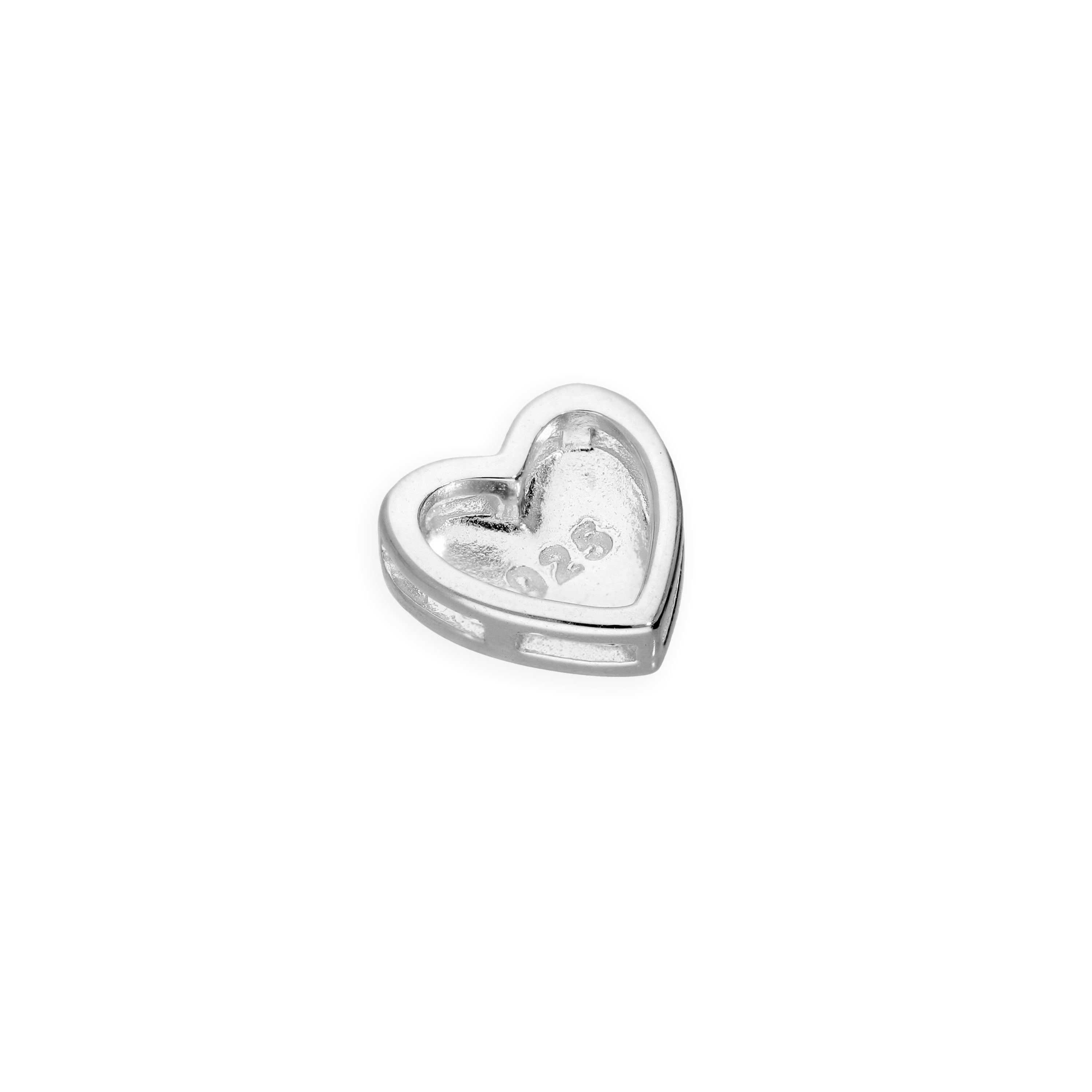 Sterling Silver Floating Heart Charm