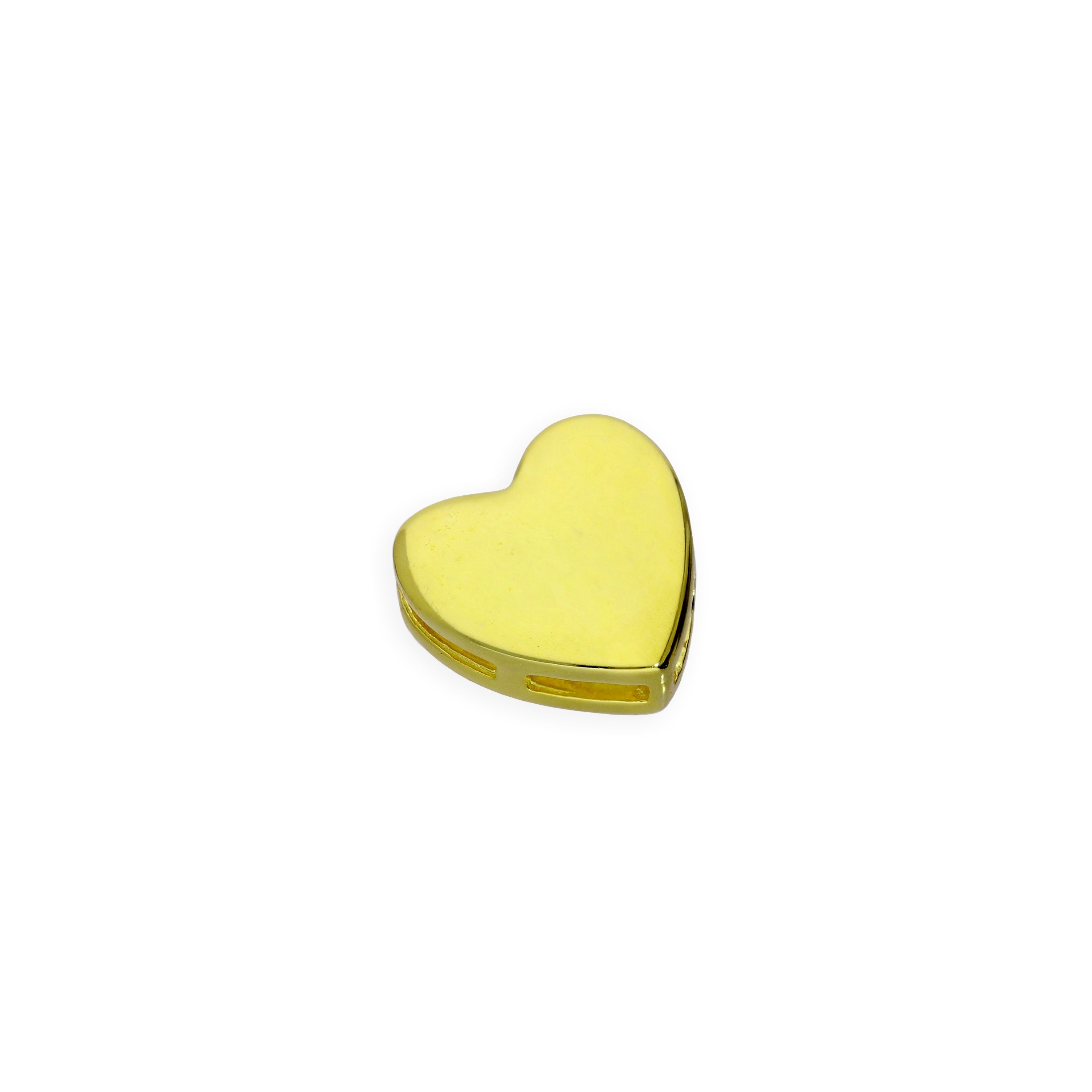 Gold Plated Sterling Silver Floating Heart Charm