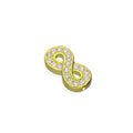Gold Plated Sterling Silver & Clear CZ Crystal Floating Infinity Charm