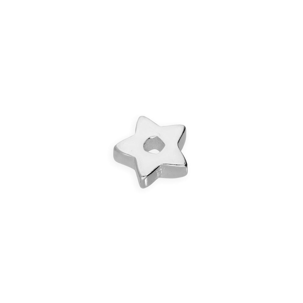 Sterling Silver Floating Woven Pentagram Star Charm