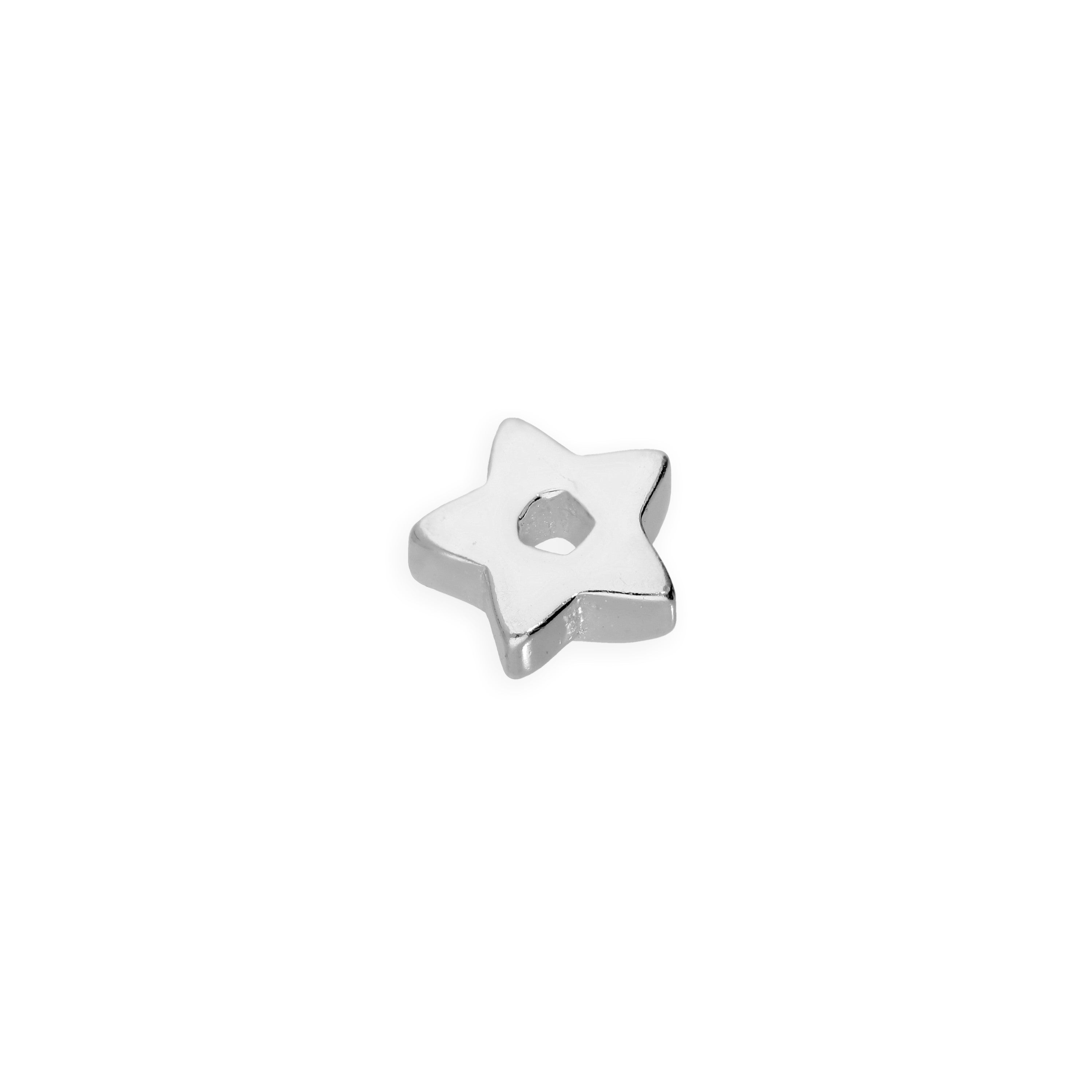 Sterling Silver Floating Woven Pentagram Star Charm