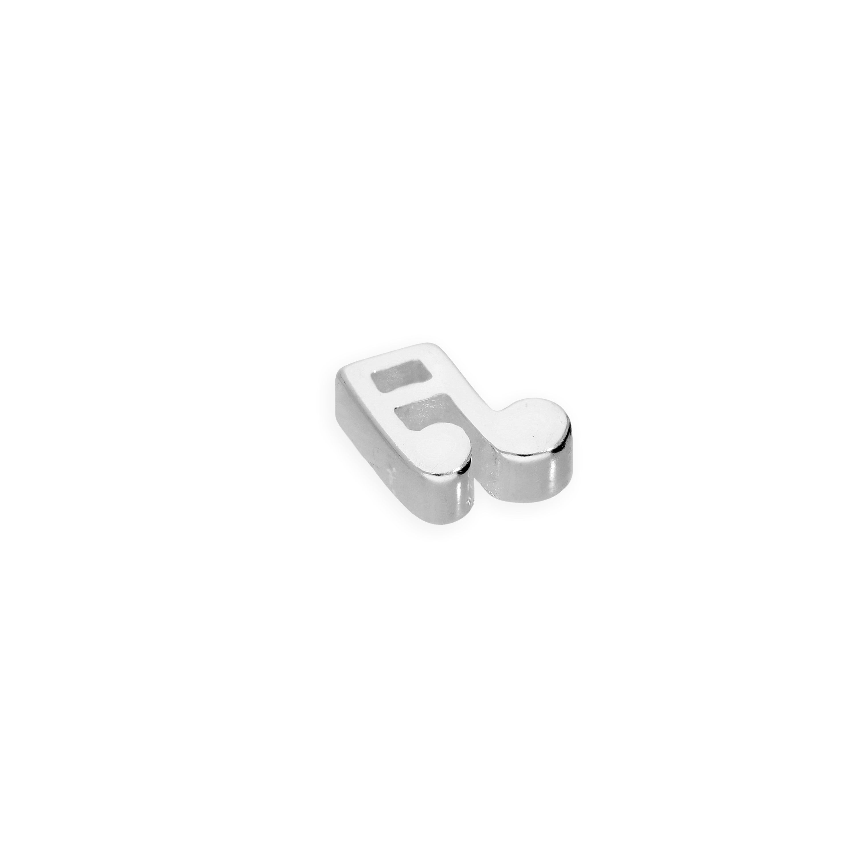 Sterling Silver Floating Music Note Charm