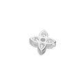Sterling Silver & Clear CZ Crystal Floating Flower Charm