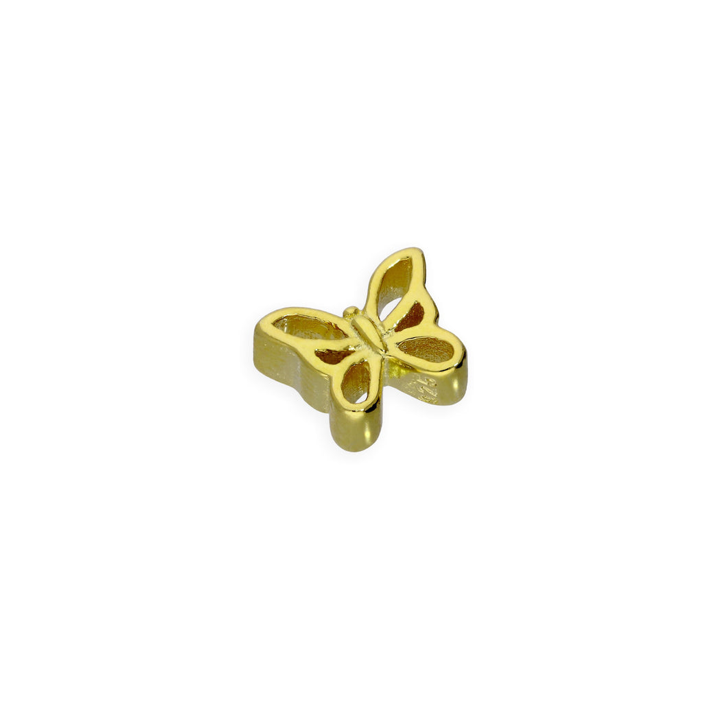 Gold Plated Sterling Silver Floating Open Butterfly Charm
