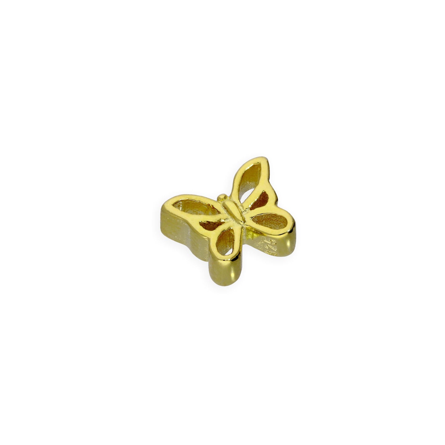 Gold Plated Sterling Silver Floating Open Butterfly Charm