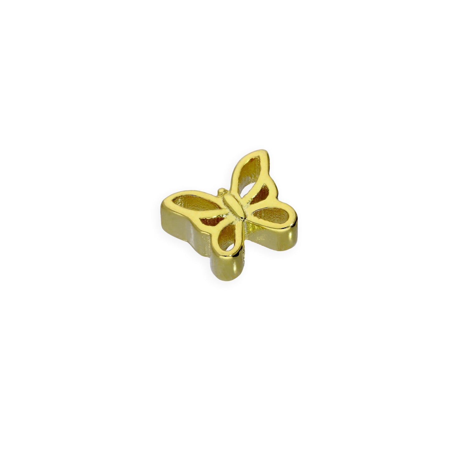 Gold Plated Sterling Silver Floating Open Butterfly Charm