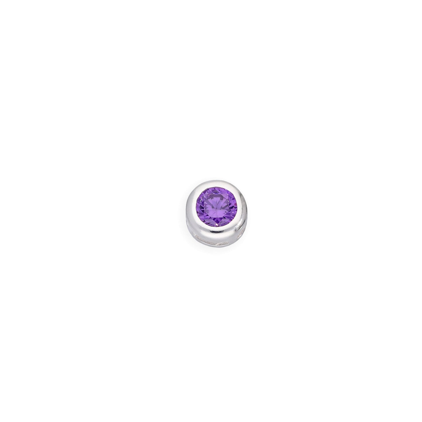 Sterling Silver & CZ Crystal Floating Birthstone Charms