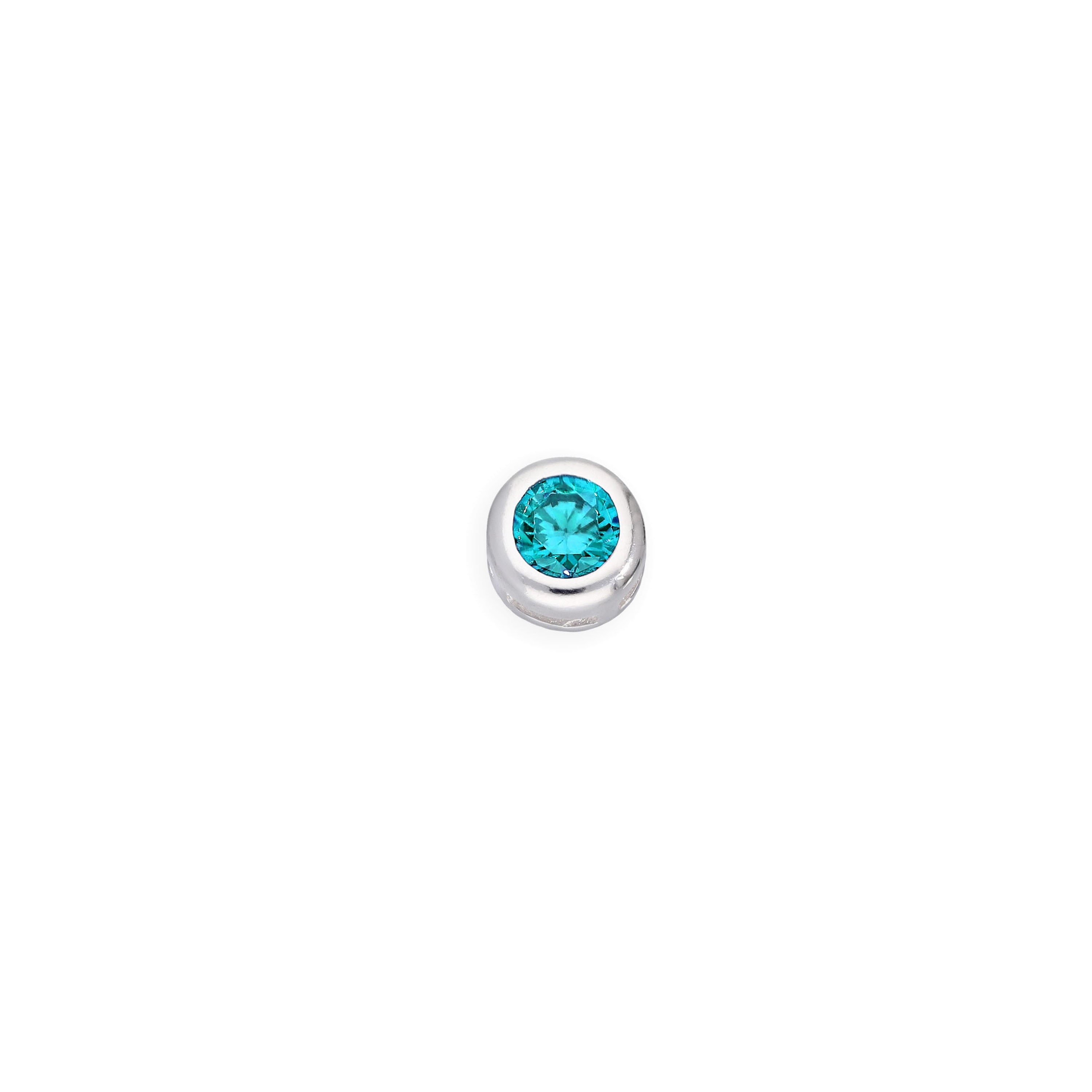 Sterling Silver & CZ Crystal Floating Birthstone Charms