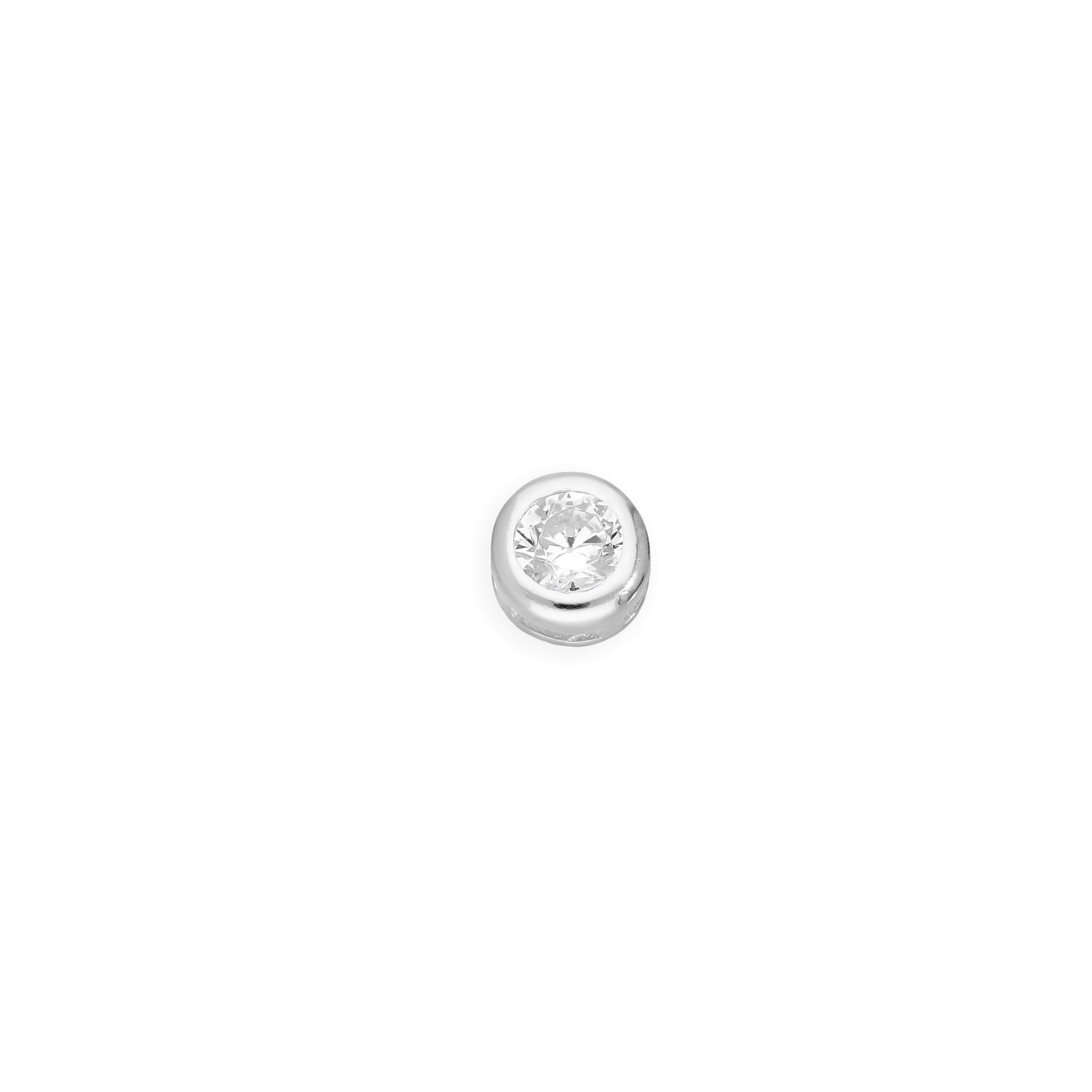 Sterling Silver & CZ Crystal Floating Birthstone Charms