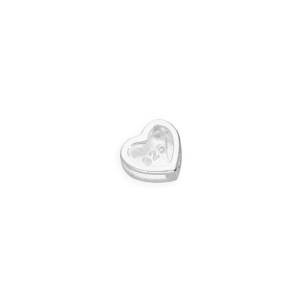 Sterling Silver & Blue Enamel Floating Heart Charm
