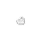 Sterling Silver & Red Enamel Floating Heart Charm