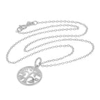 Sterling Silver & Genuine Diamond Tree of Life Necklace