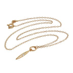 Rose Gold Plated Sterling Silver & Genuine Diamond Spike Pendant Necklace