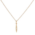 Rose Gold Plated Sterling Silver & Genuine Diamond Spike Pendant Necklace