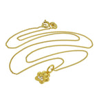 Gold Plated Sterling Silver & Genuine Diamond Pawprint Necklace